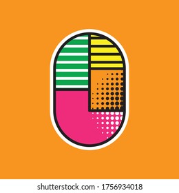 Abstract Colorful Retro Pop Art Cartoon with Halftone Pattern Background Wallpaper. Vector Illustration. Available for all media printing.