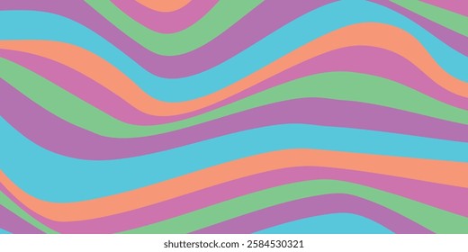 Abstract colorful retro psychedelic trippy background. Vector illustration design.