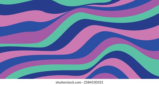 Abstract colorful retro psychedelic trippy background. Vector illustration design.