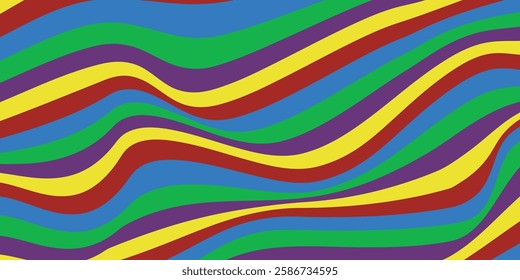 Abstract colorful retro psychedelic trippy background. Vector illustration design.