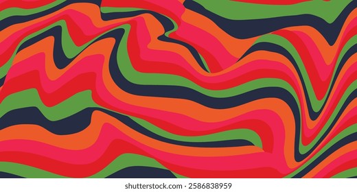 Abstract colorful retro psychedelic trippy background. Vector illustration design.