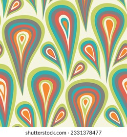 Abstract colorful retro seamless pattern