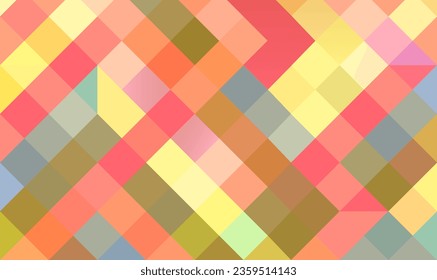 Abstract colorful rhombus mosaic pattern. Pattern of geometric shapes, rhombic. Texture with flow of spectrum effect. Can use for cover, artwork, print ad, poster, banner. Geometric background. Vector