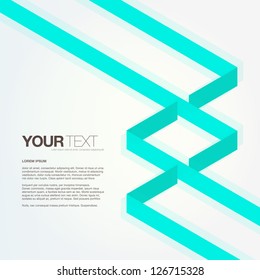 Abstract colorful ribbon design background vector