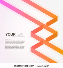 Abstract colorful ribbon design background vector