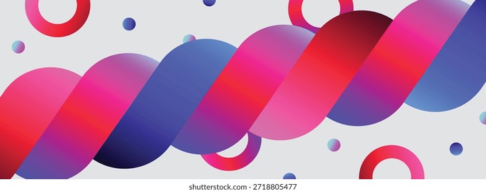 Abstract Colorful Ribbon Gradient Background with Dynamic Flow