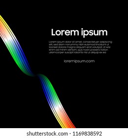 Abstract colorful  ribbon. Vector illustration