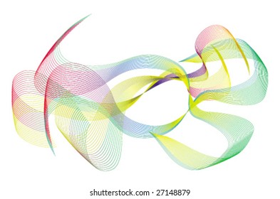 Abstract colorful ribbons