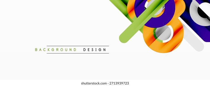 Abstractas cintas de colores, composición dinámica. Los Elementos de diseño modernos crean un impacto visual vibrante. El espacio blanco proporciona una estética limpia.