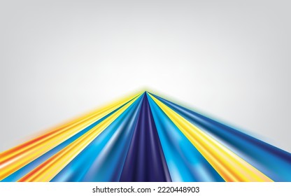 Abstract Colorful Ribbons Focused and White Background Vector Design