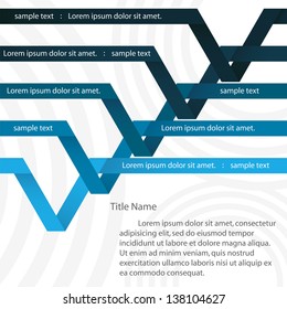 abstract colorful ribbons on white background for your sample text. vector.