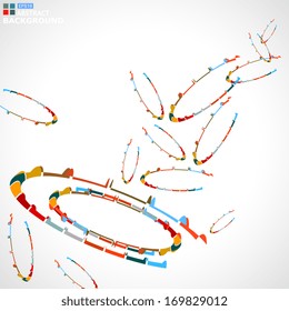 abstract colorful ring stripe pattern background