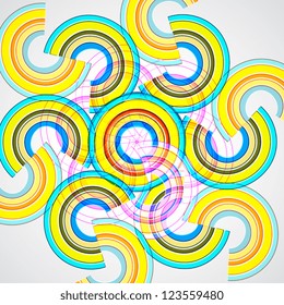 Abstract colorful round background