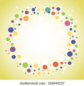 Abstract colorful round circle background