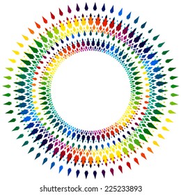 Abstract colorful round design element