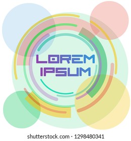 abstract colorful round line and circle illustration graphic for decoration or element
