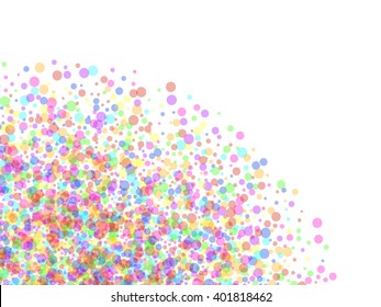Abstract colorful round particles background.