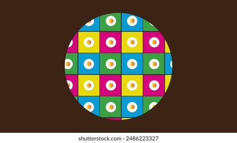 Abstract colorful round shape pattern and background