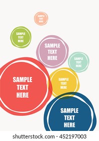 abstract colorful round shape text banner design vector