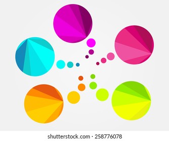 Abstract colorful round speech bubble