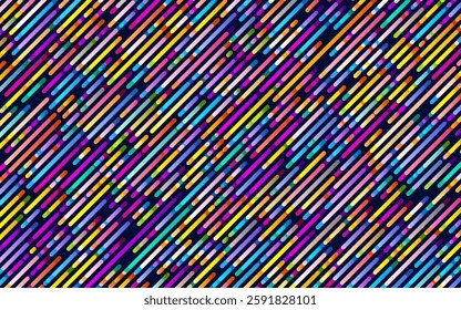 Abstract colorful rounded lines background
