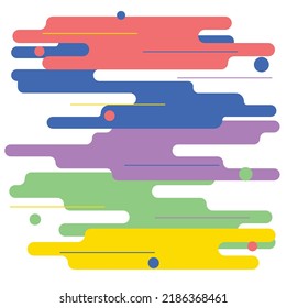 Resumen de líneas redondeadas coloridas Transición de semitono. Ilustración de fondo del vector