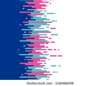Abstract colorful rounded lines transition, Vector Illustration, Abstract geometric background, horizontal dynamic color pastel rounded shapes
