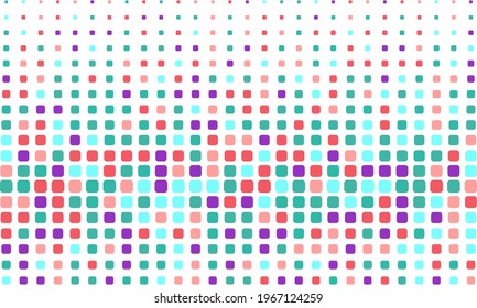 Abstract Colorful Rounded Square Seamless Pattern