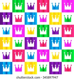 Abstract colorful royal seamless pattern.
