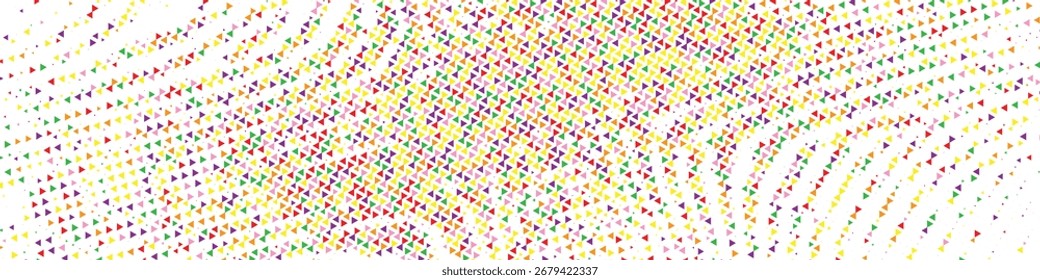 Abstract colorful scattered halftone dots texture. Perfect for party designs, modern creative art, and festive digital wallpapers