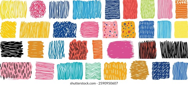 Abstract Colorful Scribble Pattern, Vector Illustration