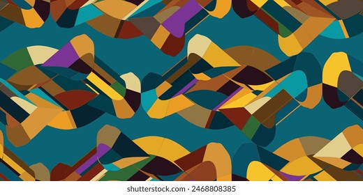 Abstractas fondo 3d colorido sin fisuras. Textura sin fisuras de Formas geométricas abstractas brillantes y coloridas. 