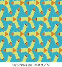 Abstract colorful seamless 3d background. Seamless texture of abstract bright shiny colorful geometric shapes. 