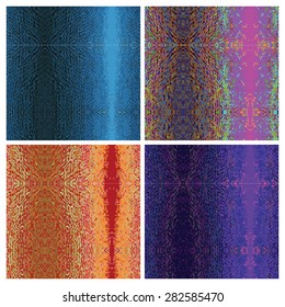 Abstract colorful seamless background set