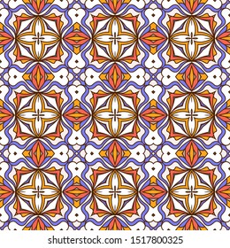 Abstract colorful seamless background, vector geometric pattern, bright mosaic ornament for wrapping paper or packaging design