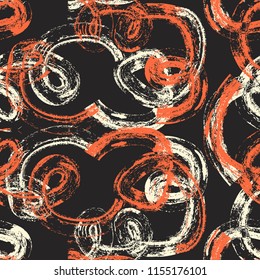 Abstract colorful seamless chaotic pattern with urban geometric elements , for textile. Modern grunge background . Wallpaper for boys and girls