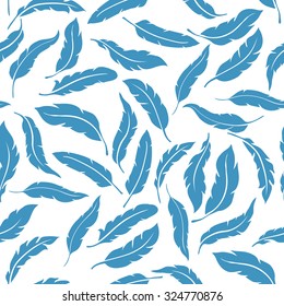 Abstract Colorful Seamless Feathers Pattern Vector Illustration