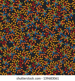 abstract colorful seamless flowers