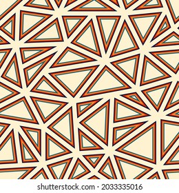 Abstract colorful seamless geometric pattern. Stylish creative triangles mosaic background. Bright trendy hipster print