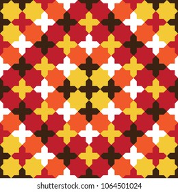 Abstract colorful seamless Islamic pattern