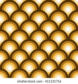 Abstract colorful seamless pattern of circle geometric shapes in vector. Modern background