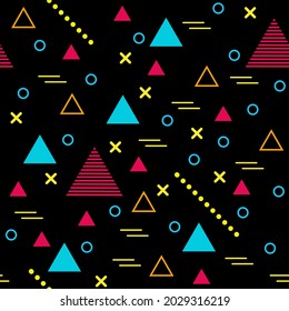 Abstraktes, farbiges, nahtloses Muster. Geometrischer Hintergrund. Vektorgrafik.