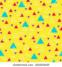 Abstract colorful seamless pattern. Geometric background. Mockup. Vector.