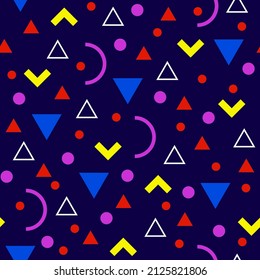 Abstract colorful seamless pattern. Geometric background. Vector.