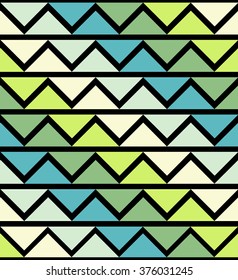 Abstract colorful seamless pattern. Geometric backdrop. Polygonal texture. Triangular texture. vector illustration on black background. cute pattern. green shades