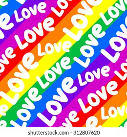 Abstract colorful seamless pattern of love.