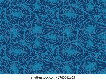 Abstract colorful seamless pattern. Mushroom-style linear objects. Hand drawn illustration for wallpaper, fabric, textile.