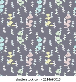  Abstract colorful seamless pattern on white background. Natural seamless pattern. Vector hand drawn illustration.