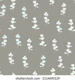  Abstract colorful seamless pattern on white background. Natural seamless pattern. Vector hand drawn illustration.