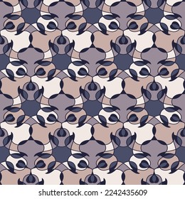 Abstract colorful seamless pattern. Overlapping art forms, stripes, polygons, segments are grouped and arranged in a certain order. Vector. 
